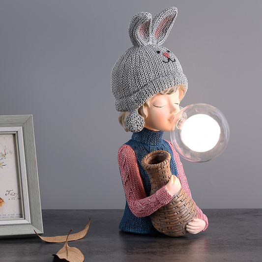 Süße Strickmütze Tischlampe 