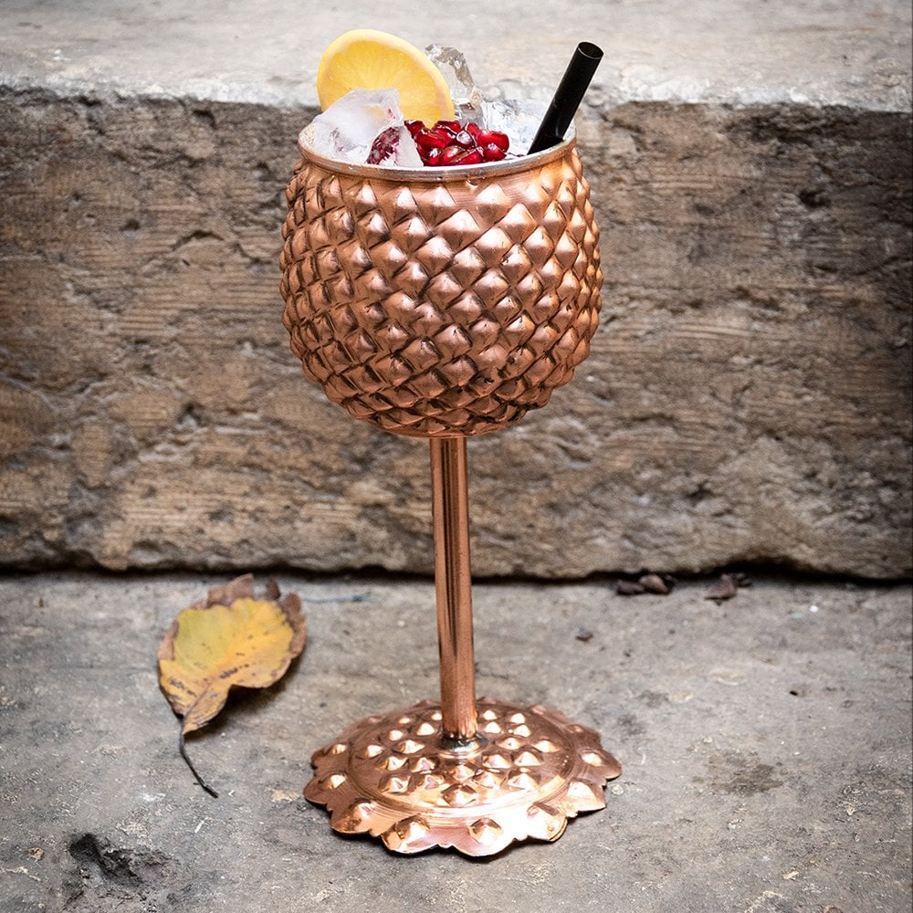 “Flora” Copper Wine Glass