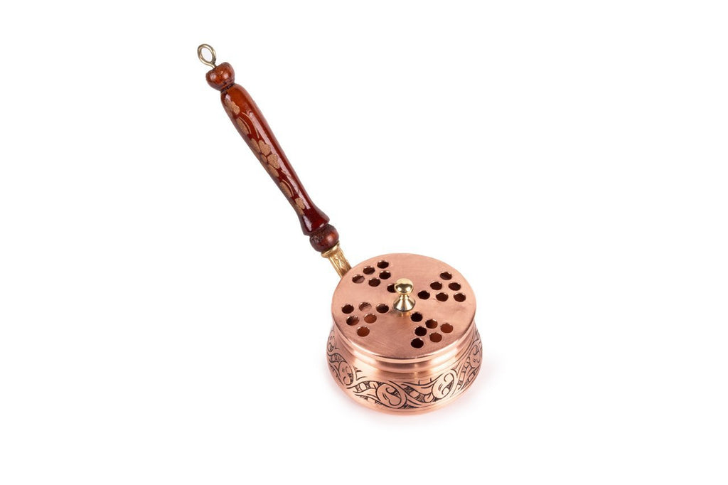 “Red Vintage Finish” Copper Incense Holder